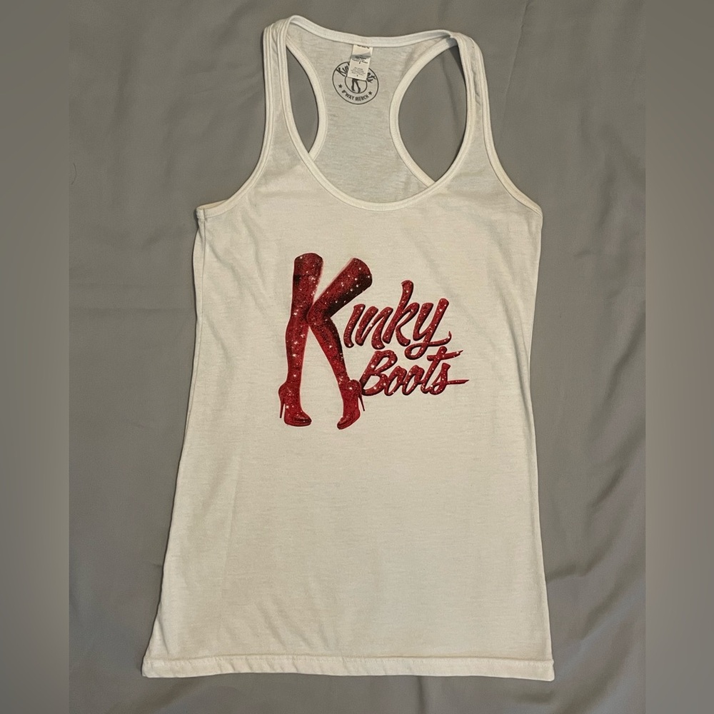 Tultex Official Kinky Boots Musical White Fitted Tank Top Women’s Size Small